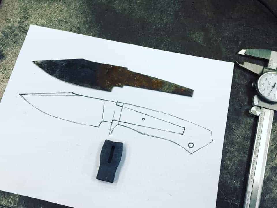 Sketch of Knife Design for Metalworking